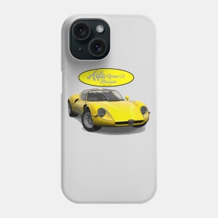 Alfa Romeo 33 stradale Yellow Phone Case