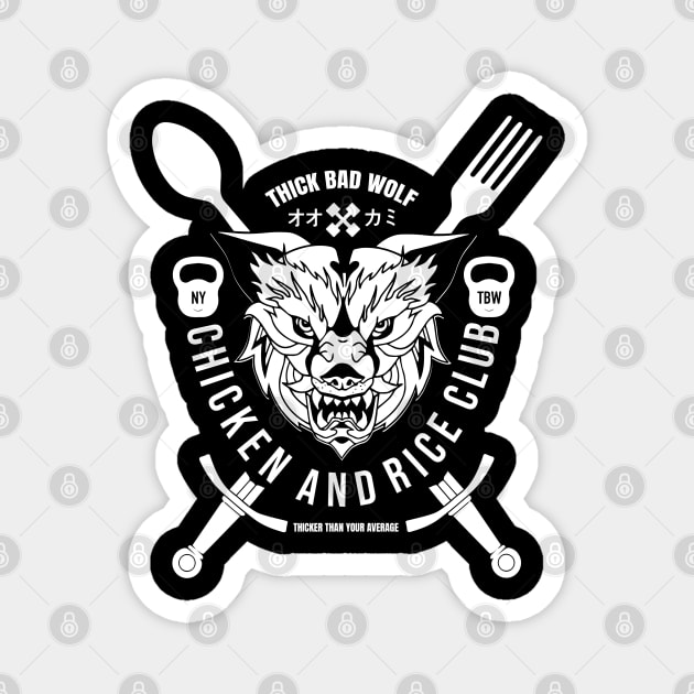 Chicken & Rice Club Magnet by THICK BAD WOLF