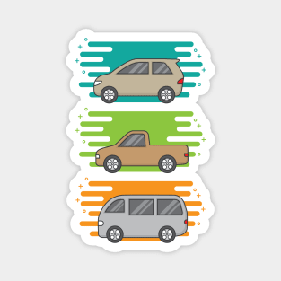 set modern flat design car Magnet