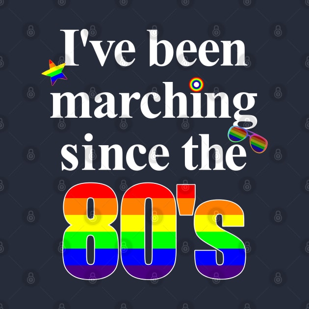 Gay Pride Marching LGBT Eighties by brodyquixote