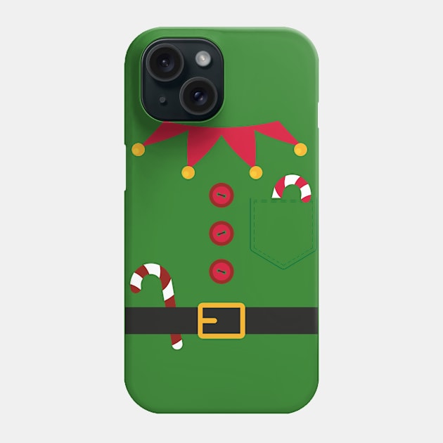 Cute Novelty Christmas Elf - Funny Green Phone Case by Elsie Bee Designs