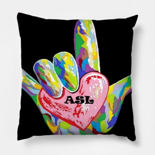 I Heart ASL Pillow