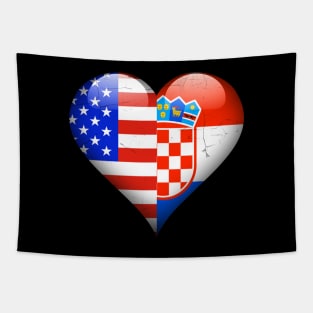 Half American Half Croatian - Gift for Croatian From Croatia Tapestry