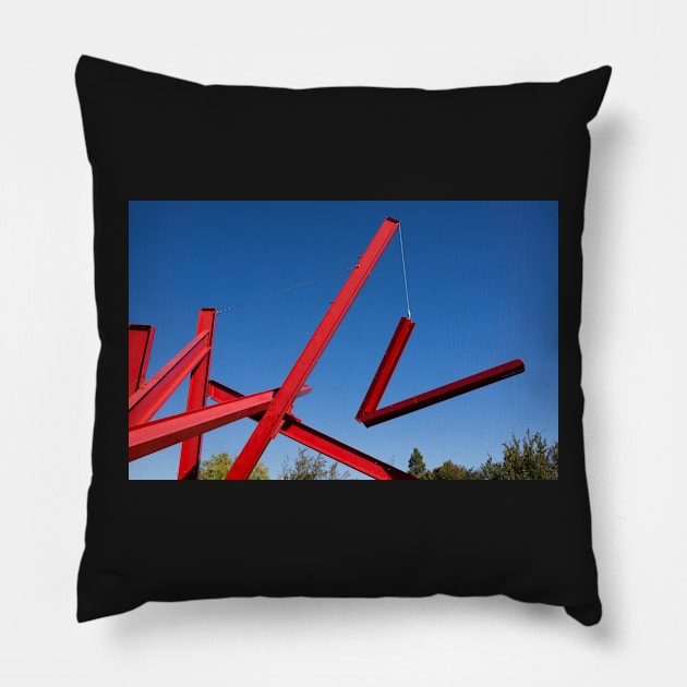 red sculpture Pillow by sma1050