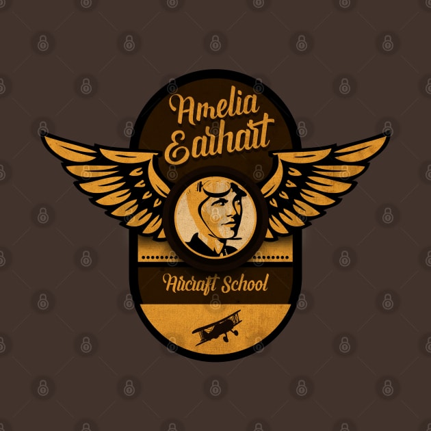 Amelia Earhart Aircraft School by CTShirts