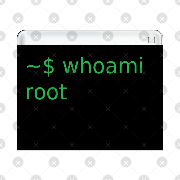 Bash Terminal - whoami: root by Cyber Club Tees