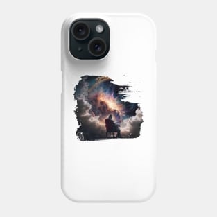 Man watching universe Phone Case