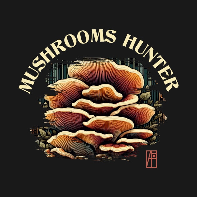 MUSHROOMS - Mushrooms Hunter - Oyster Mushroom Hunter - Oyster Mushroom Forager by ArtProjectShop