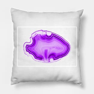 Ultra violet agate stone mineral background Pillow