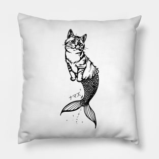 cat mermaid Pillow