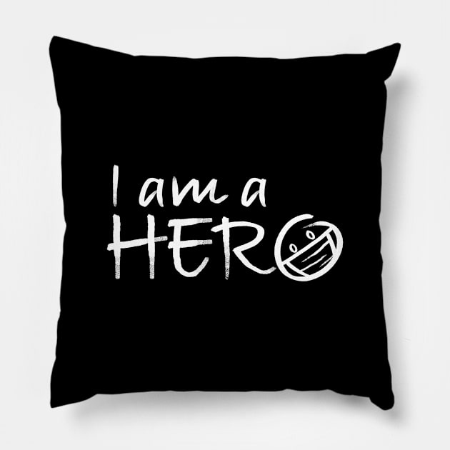 I AM A HERO Pillow by Moonchildart