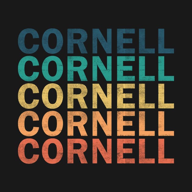 Cornell Name T Shirt - Cornell Vintage Retro Name Gift Item Tee by henrietacharthadfield