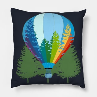Rise Up in a Rainbow Balloon! Pillow