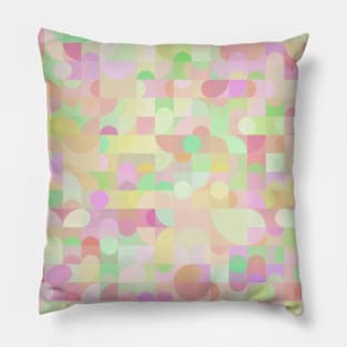 Funky Muted Pastel Boho Shapes Pillow