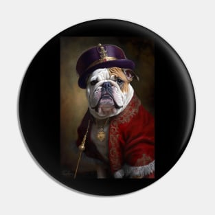 English Bulldog Beefeater Classic Dog Portrait Pin