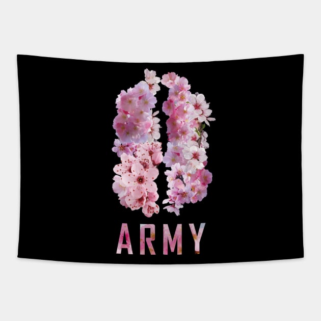 BTS - Wings logo total sakura flowers | Army | Kpop merch Tapestry by Vane22april