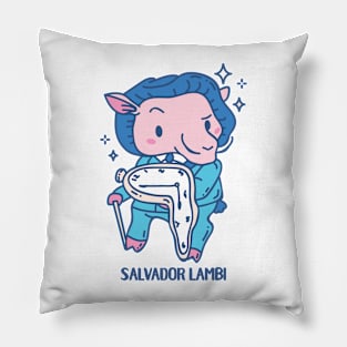 Salvador Lambi Funny Animal pun Pillow