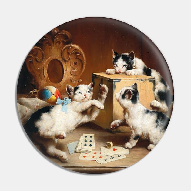 Playful Kittens by Carl Reichert Pin by Classic Art Stall