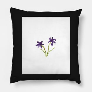 Purple Flowers on White Pillow