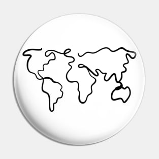 World map line art. Pin