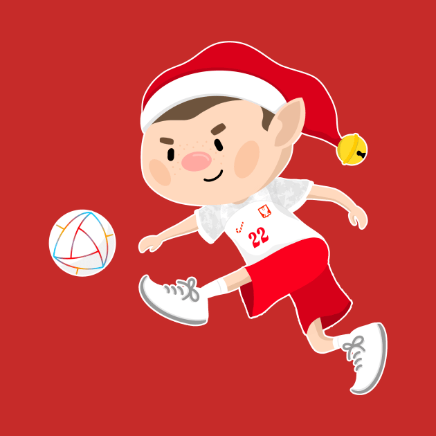 Poland football Christmas elf. Football World Cup soccer T-Shirt by abtchlr