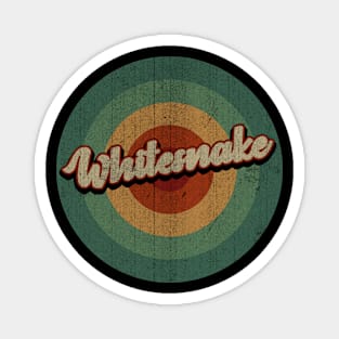 Circle Retro Vintage Whitesnake Magnet