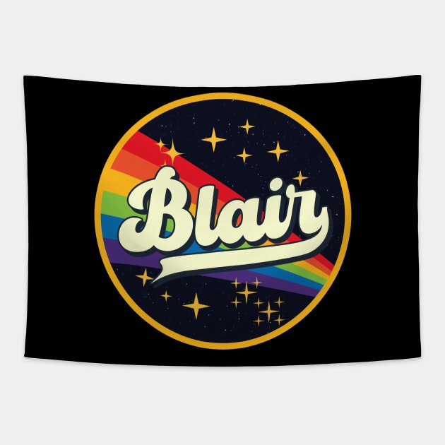 Blair // Rainbow In Space Vintage Style Tapestry by LMW Art