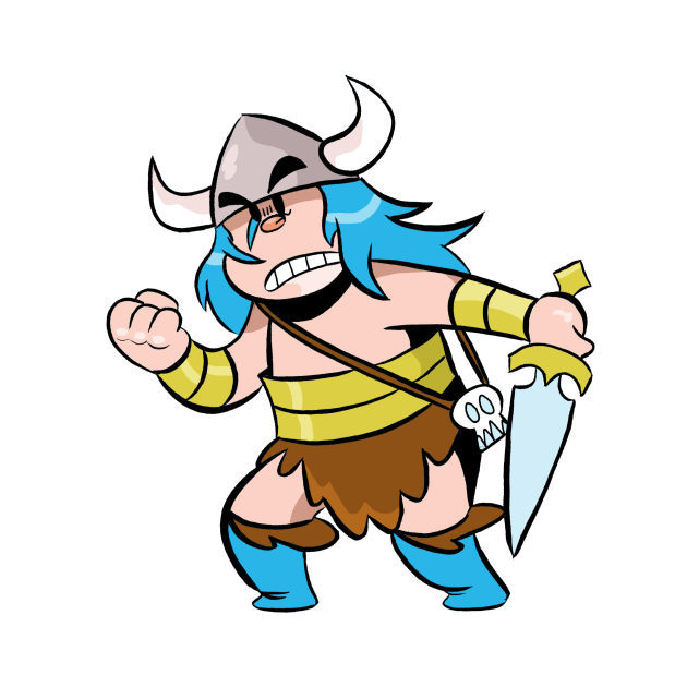 BlueScar the Barbarian Fight Me! by JamieC