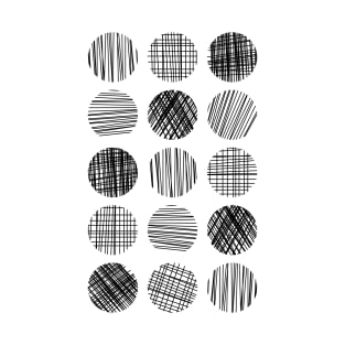 Abstract Lined Circles T-Shirt