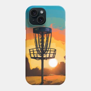 Disc Golf Against a Morning Sunrise Phone Case