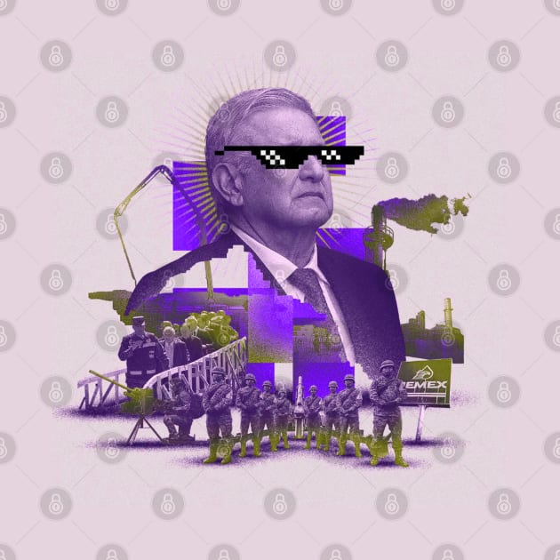 amlo the mexican president in stylish collage art ecopop by jorge_lebeau