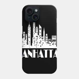 Manhattan Skyline New York City - WHITE Phone Case