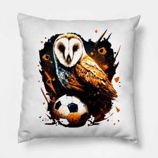 Barn Owl Sports Player Soccer Futball Football - Graphiti Art Graphic Trendy Holiday Gift Pillow