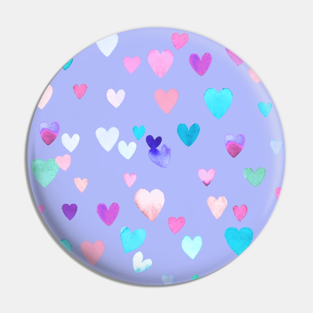 Mom Multicolored Love Hearts Gum Pink Pin by ninoladesign