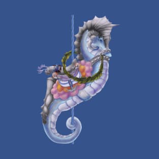 Watercolor Carousel Sea Horse T-Shirt