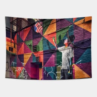 Street Art in Soho, New York City Tapestry