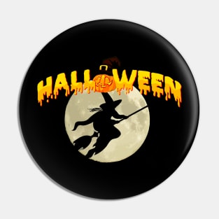 Halloween, witch flying Pin