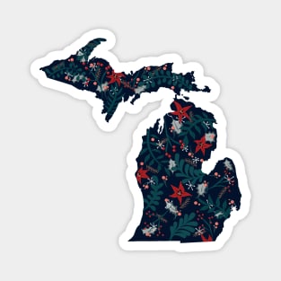 Michigan Folk Art Christmas II Magnet