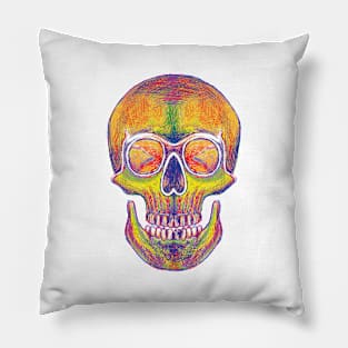 Colorful Skull Pillow