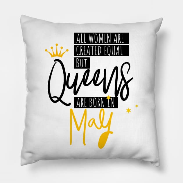 Birthday Gift For  May Queens Pillow by DimDom