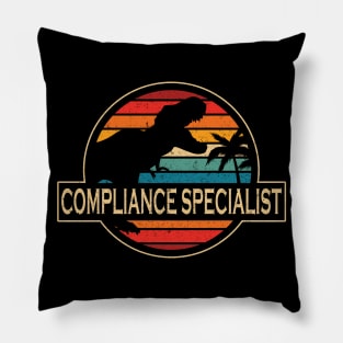 Compliance Specialist Dinosaur Pillow