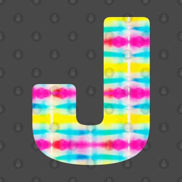 Tie Dye Alphabet J (Uppercase letter j), Letter J by maro_00