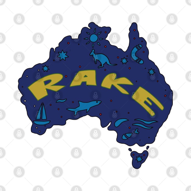 AUSTRALIA MAP AUSSIE RAKE by elsa-HD