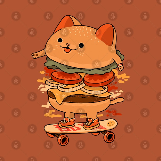 Burger Cat Skater by ppmid