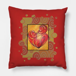 Kissing Couple Embrace And Form A Heart Vector Pillow