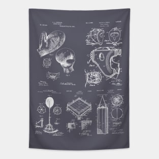 Boxing Patent Prints Tapestry