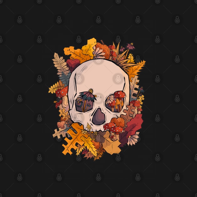 A skull within nature by Swadeillustrations