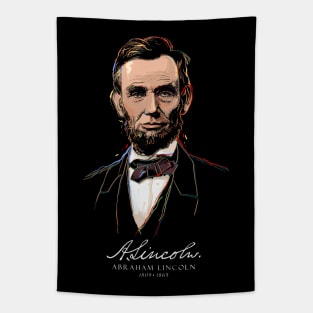 Abraham Lincoln, Portrait-USA-Pop Art Tapestry
