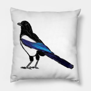 Artwork of an Eurasian Magpie III Pillow