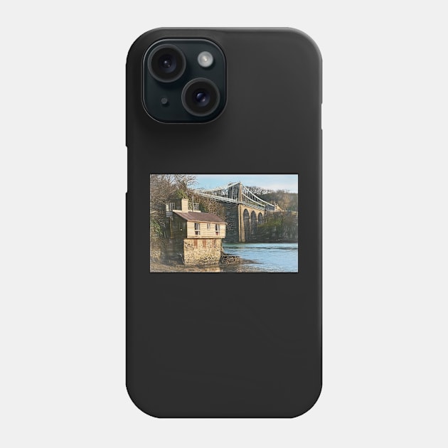 The Menai Suspension Bridge Phone Case by IanWL